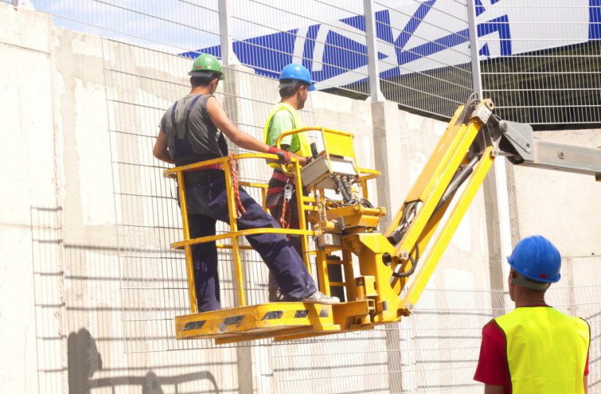 people on crane