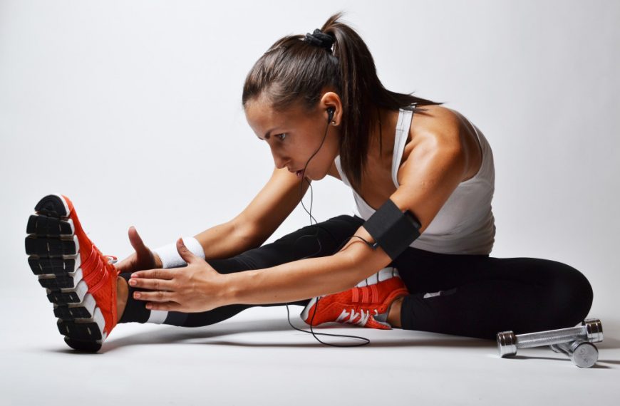 woman stretching before going for a run